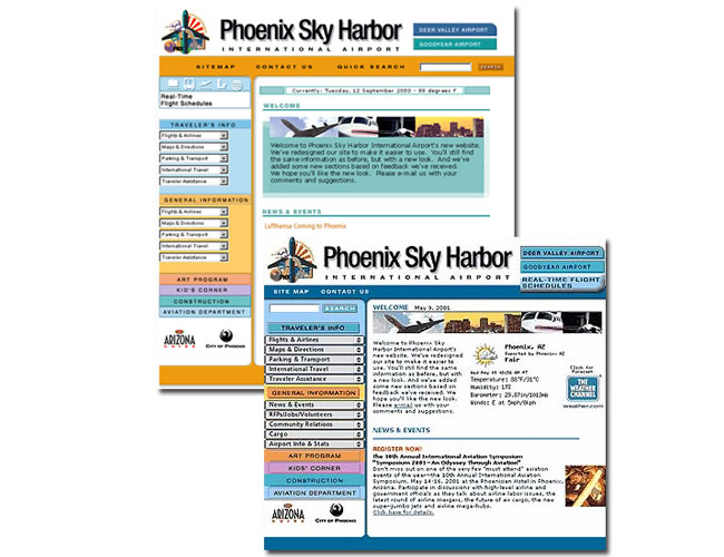 Phoenix Sky Harbor Website