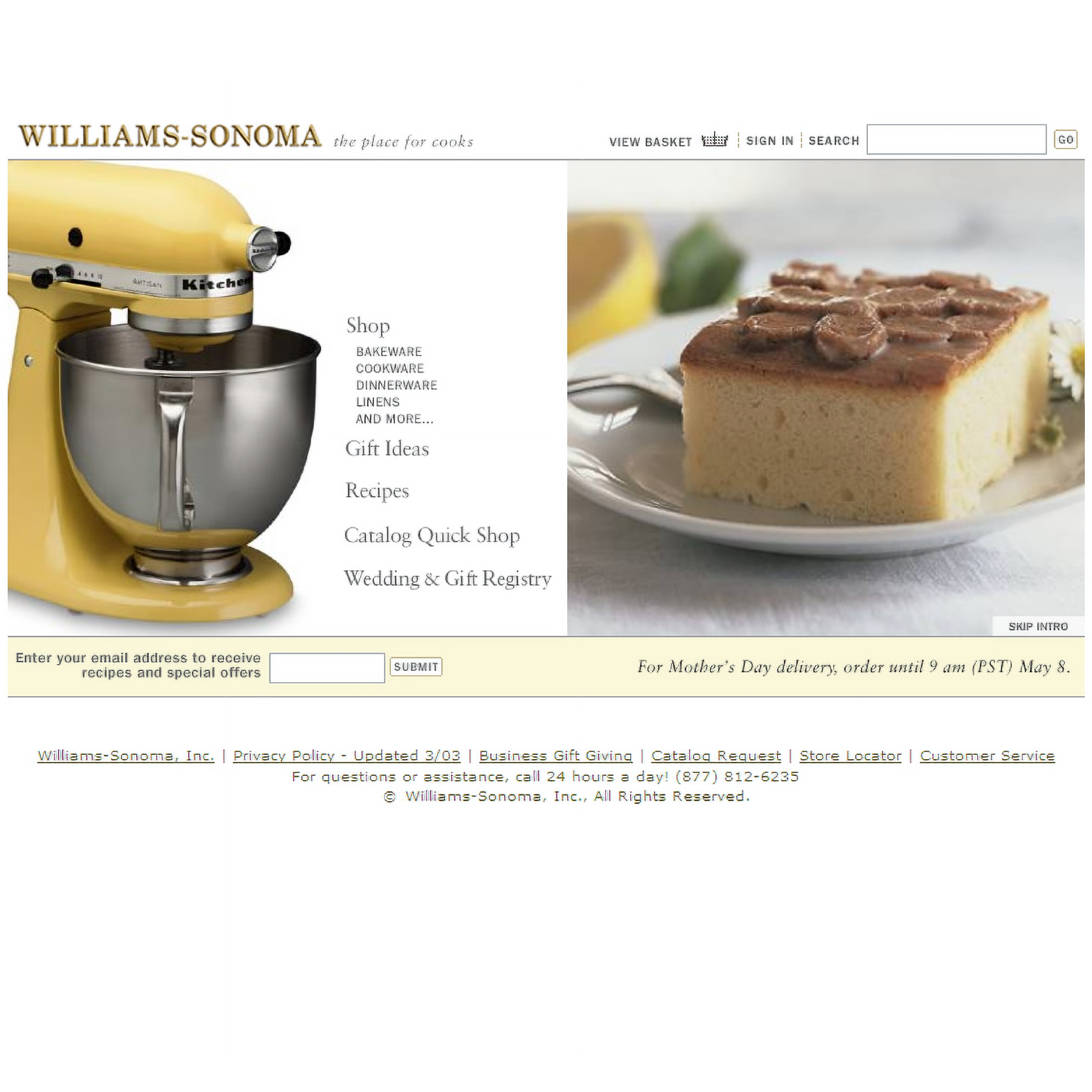 Williams-Sonoma Website Design