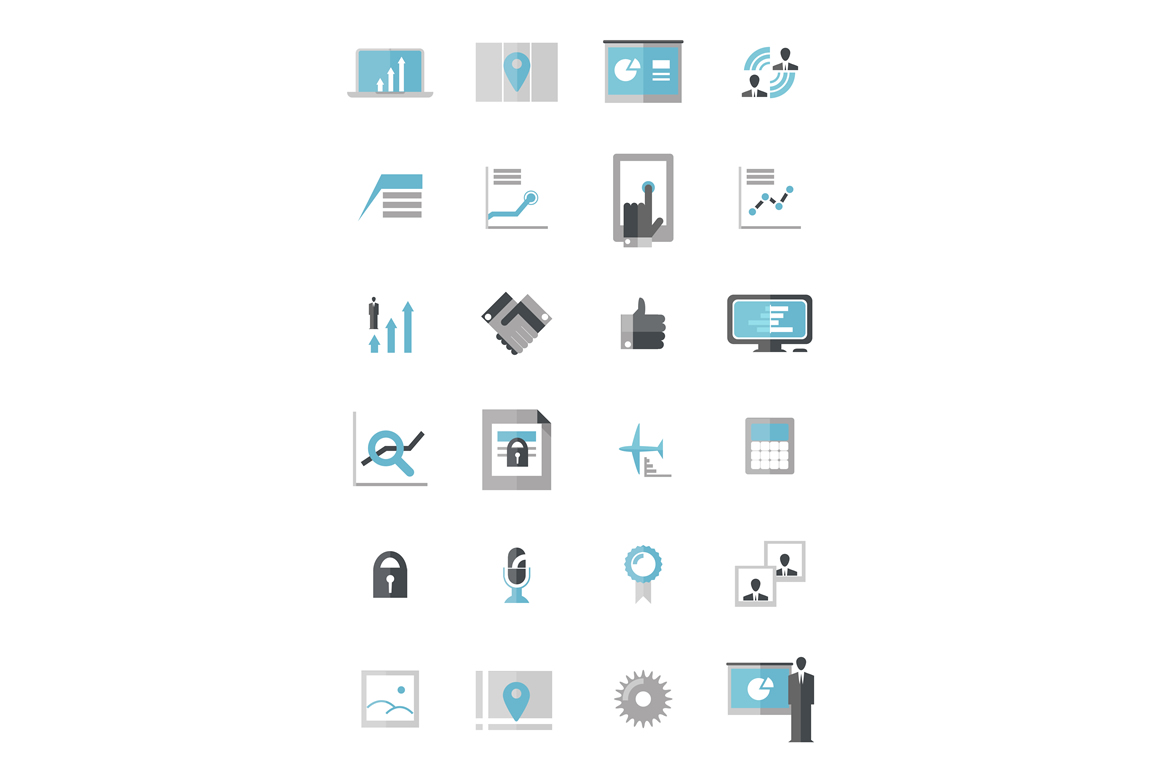 Modern Business Data Icons
